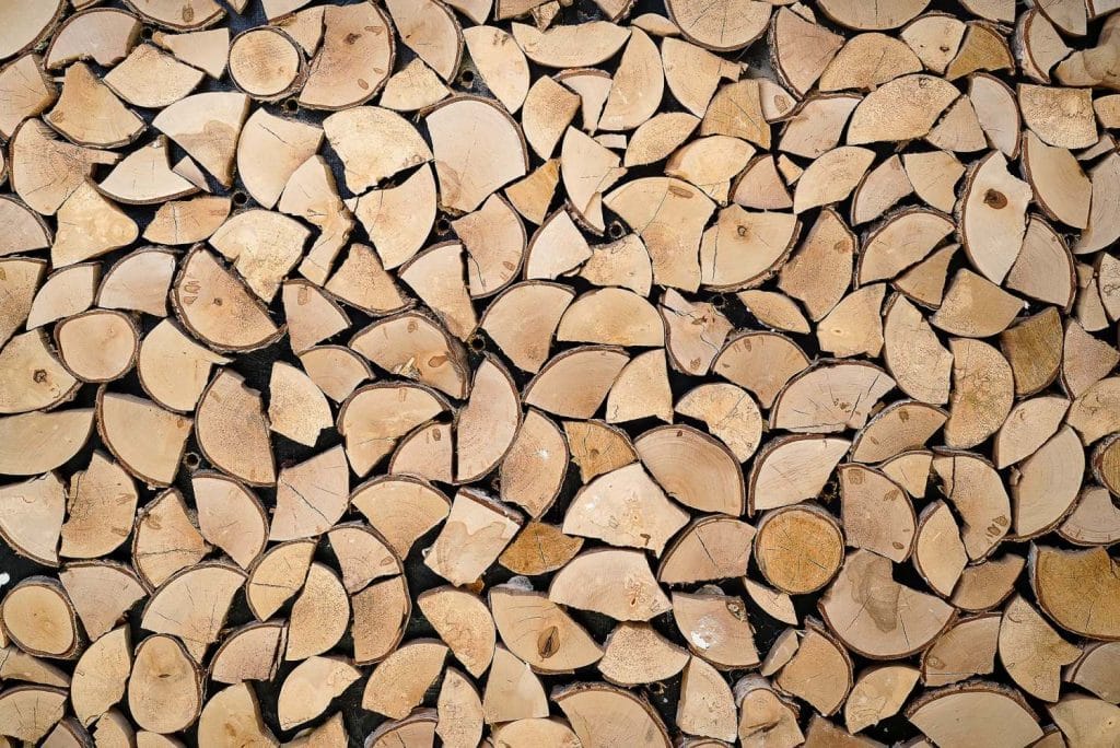 natural wooden logs